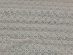 Feather Edge Eyelet Lace Per Meter 38mm White/Silver